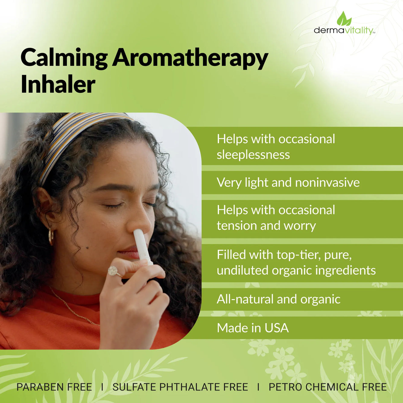 Inhalador de aromaterapia para el estrés y la ansiedad