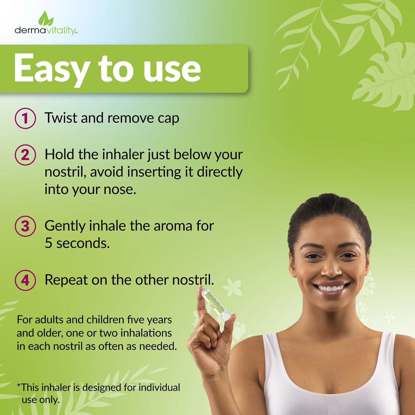 Inhalador de aromaterapia para el estrés y la ansiedad