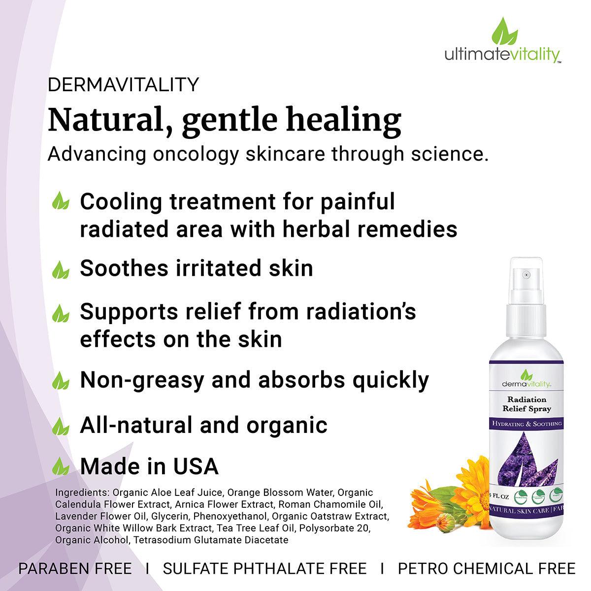 Radiation Burn Cream Calendula Spray for Radiation Therapy Patients - Dermavitality