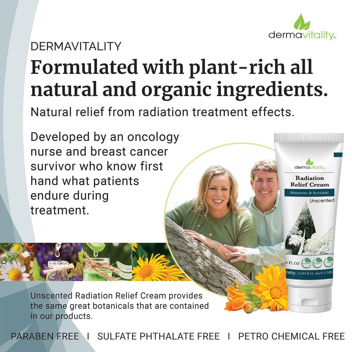 Unscented Radiation Burn Cream Unscented Lotion for Radiation Therapy Patients - Dermavitality