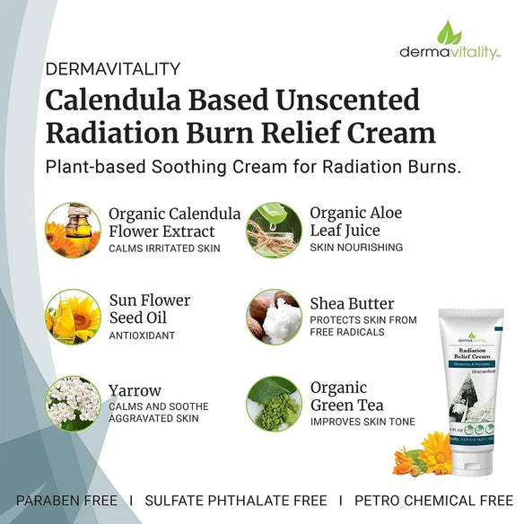 Best Calendula Cream for Radiation Burns- Organic Unscented Radiation Relief Cream