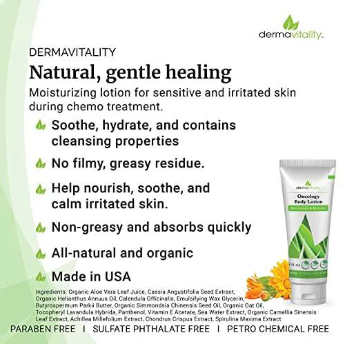 natural gentle healing oncology body lotion