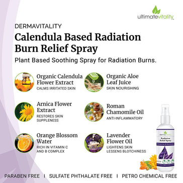 Radiation Burn Cream Calendula Spray for Radiation Therapy Patients - Dermavitality