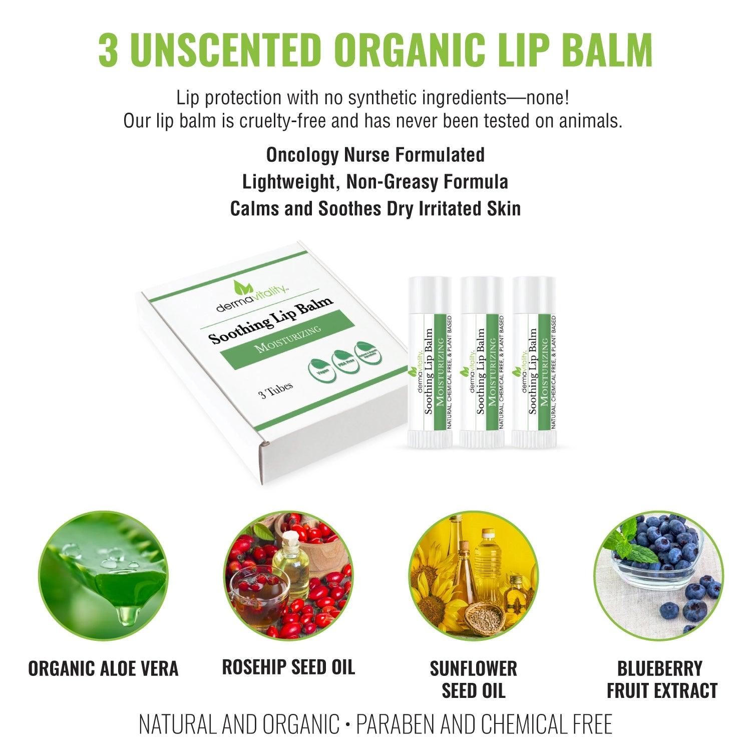 unscented organic lip balm