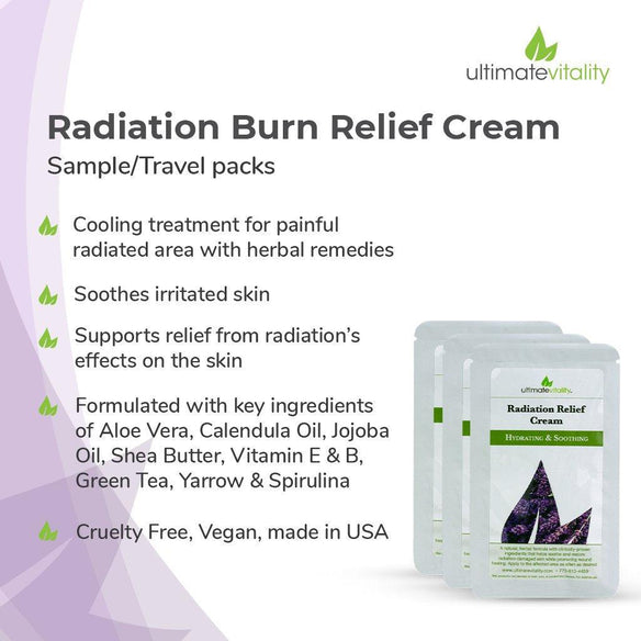Radiation Relief Cream Oncology Hand Foot Cream Combo Travel Sample Packs - Dermavitality