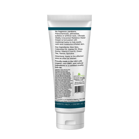 Radiation Cream ingredients panel